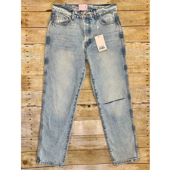 NWT Revice Ex Boyfriend Player One High Rise Straight Leg Distressed Jeans Denim - Picture 4 of 10